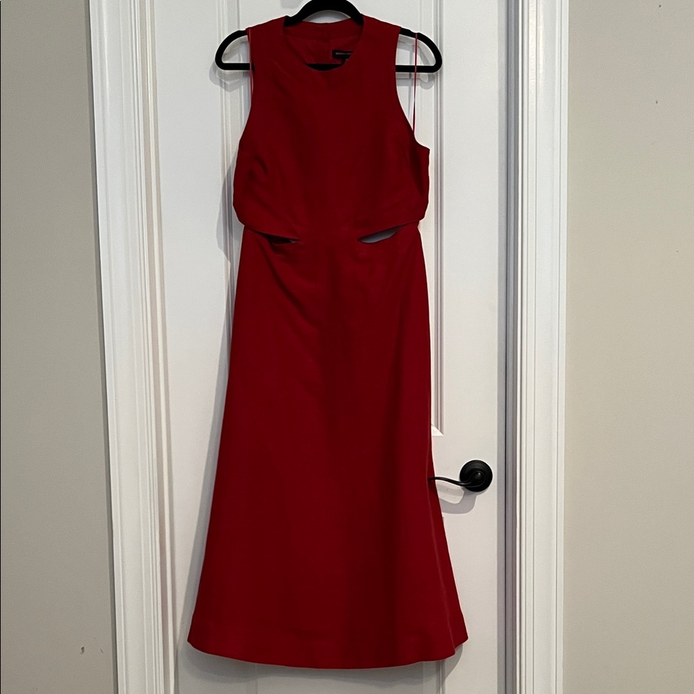 Banana Republic Vibrant Red Midi Dress